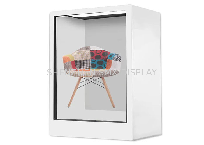Infrared Touch 3D Hologram Pyramid Display Transparent LCD Showcase For Advertising
