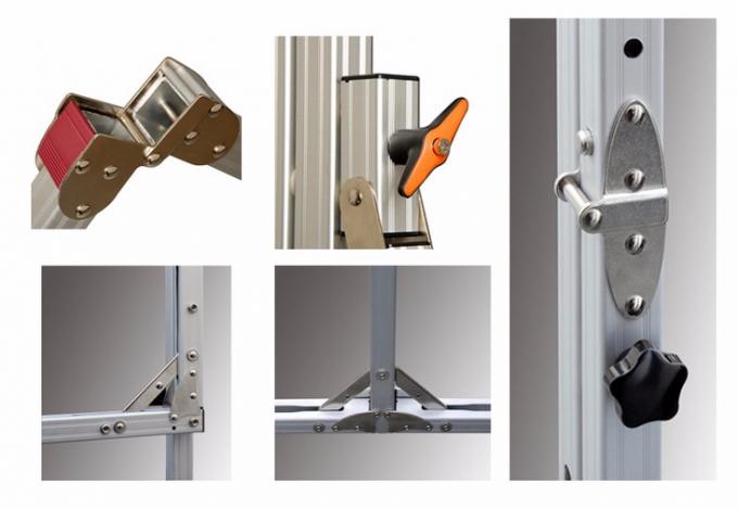 120 ইঞ্চি ফ্রন্ট রিয়ার প্রজেকশন দ্রুত ভাঁজ পোর্টেবল প্রজেকশন স্ক্রিন স্ট্যান্ড মেটাল 3 ডি পিভিসি ফ্যাব্রিক সহ 3