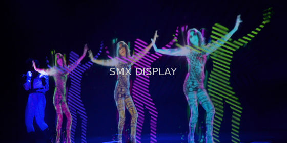 গুণমান 3D Virtual Holographic Projection System 5x6 meter , Stage Artist holography for Event কারখানা