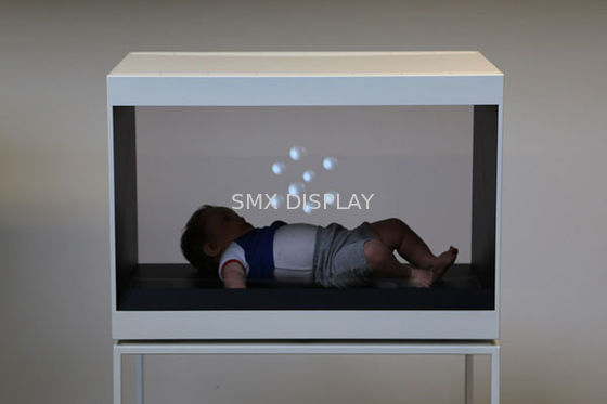 গুণমান প্রদর্শনীর জন্য 42" হলো শোকেস 3D হলোগ্রাফিক ডিসপ্লে পিরামিড হলোগ্রাম গ্লাস কারখানা