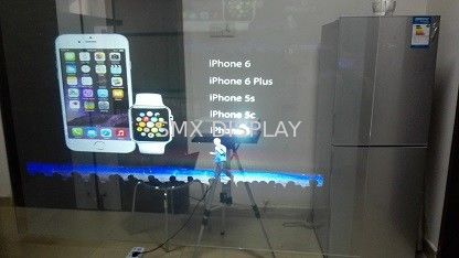 গুণমান Self Adhesive Rear Projection Window Film / Transparent Holographic Film Outdoor কারখানা