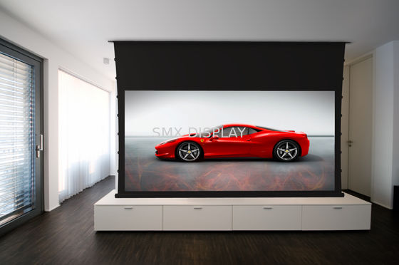গুণমান Motorized Tab Tensioned Projector Screen 100" / Home Cinema Screen কারখানা