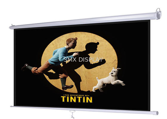 গুণমান 16:9 অফিস স্কুল ক্লাসরুমের জন্য 60 ইঞ্চি ম্যানুয়াল প্রজেক্টর স্ক্রিন কারখানা