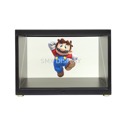22 ইঞ্চি 3 ডি পিরামিড হলোগ্রাম বিজ্ঞাপন সরঞ্জাম HDMI ইনপুট পোর্ট ভার্চুয়াল হলোগ্রাফিক প্রযুক্তি সহ