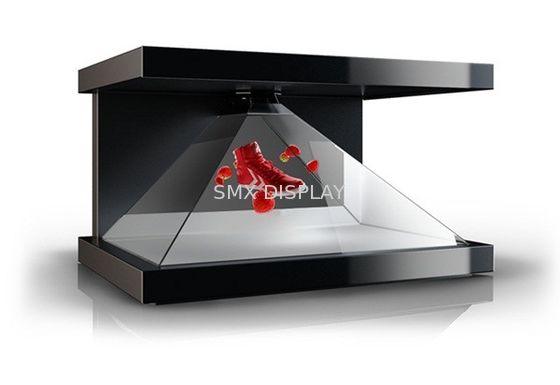 গুণমান 3 Faces Hologram Pyramid Showcase Holographic 3D Display Shopping Mall কারখানা