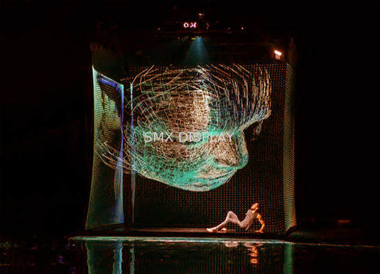 গুণ হলোগ্রাফিক সার্কাসের জন্য হোলোগ্রাফিক গজ স্বচ্ছ হলোগ্রাফিক জাল প্রজেকশন স্ক্রিন কারখানা