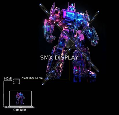 গুণমান 65cm উদ্ভাবনী 3D প্রজেক্টর হলোগ্রাম ফ্যান, উন্নত বিজ্ঞাপনের জন্য HDMI ইনপুট সহ কারখানা