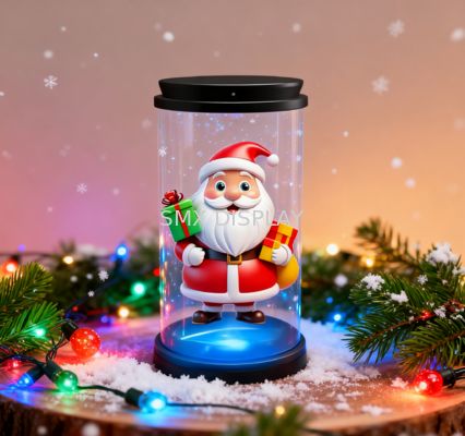 গুণমান Christmas Gift Mini 3D Hologram Display Handheld Animation Showcase 5inch Holo Tube কারখানা