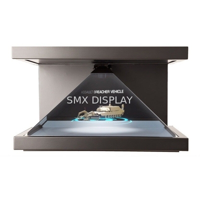 3 সাইড অ্যাডজাস্টলেবল LED হাল্কা সঙ্গে 3D Hologram পিরামিড Holo শোকেস দেখুন