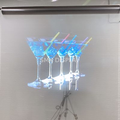 গুণমান Transparent Holographic Rear Projection Film on Storefront Glass for Window Advertising কারখানা