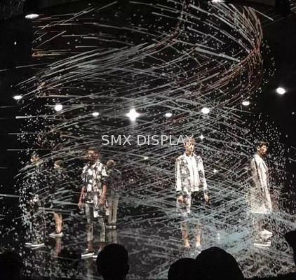 গুণ ফায়ারপ্রুফ পলিমাইড হলোগ্রাফিক মেশ স্ক্রীন মোটর চালিত উচ্চ স্বচ্ছতা কারখানা