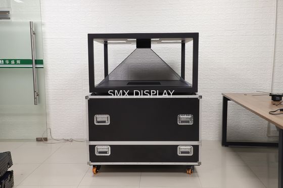 গুণ 360 ডিগ্রি 3d হলোগ্রাম ডিসপ্লে সম্পূর্ণ রেজোলিউশন 19 ইঞ্চি 4 পার্শ্বযুক্ত কারখানা