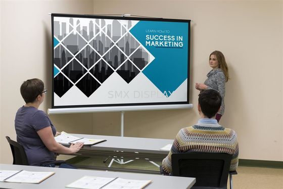 গুণমান ট্রাইপড স্ট্যান্ড প্রজেকশন স্ক্রিন 84x84 ইঞ্চি পোর্টেবল 1.0 লাভ কারখানা