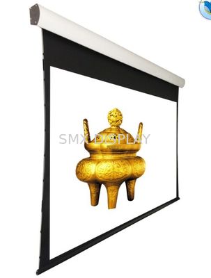 গুণমান 150 '' দূরবর্তী নিয়ন্ত্রণ সঙ্গে টানযুক্ত ছাদ মোটরসাইকেল প্রক্ষেপণ স্ক্রিন কারখানা