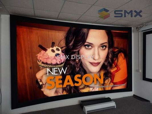 গুণমান কাস্টমাইজড বড় বাঁকা প্রজেকশন পর্দা কালো মখমল সীমানা 120 ইঞ্চি কারখানা